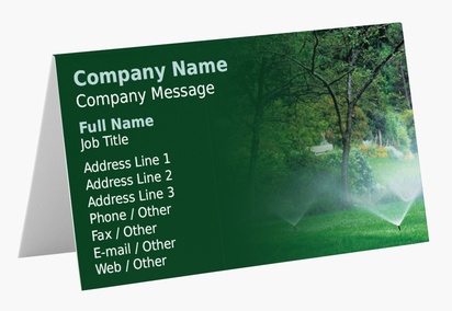 Design Preview for Design Gallery: Landscaping & Gardening Folded Business Cards