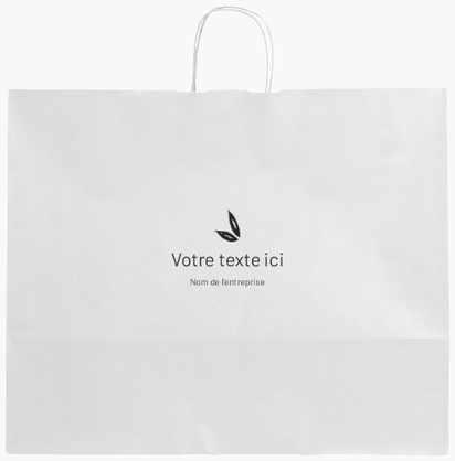 Aperçu du graphisme pour Galerie de modèles : sacs en papier impression monochrome pour vêtements, XL (54 x 14 x 45 cm)