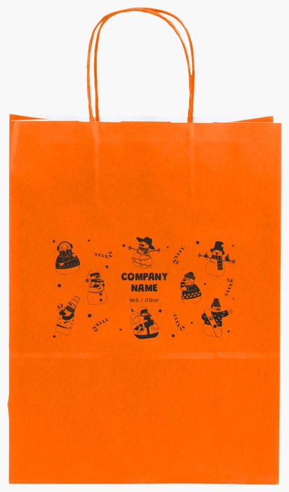 Design Preview for Design Gallery: Fun & Whimsical Single-Colour Paper Bags, S (22 x 10 x 29 cm)