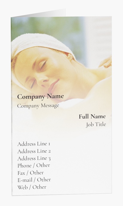 Design Preview for Design Gallery: Health & Wellness Folded Business Cards