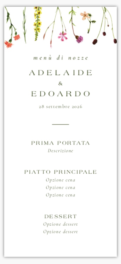 Anteprima design per Menu Matrimonio: Esempi e Modelli