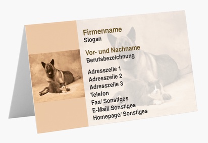 Designvorschau für Designgalerie: Klappvisitenkarten Tiere & Tierbetreuung