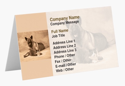 Design Preview for Design Gallery: Animals & Pet Care Folded Business Cards