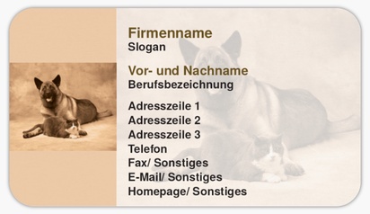 Designvorschau für Designgalerie: Visitenkartenaufkleber Tierheim & Tierpension