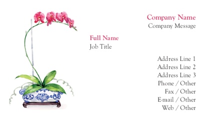 Design Preview for Templates for Florists Name Card Stickers 