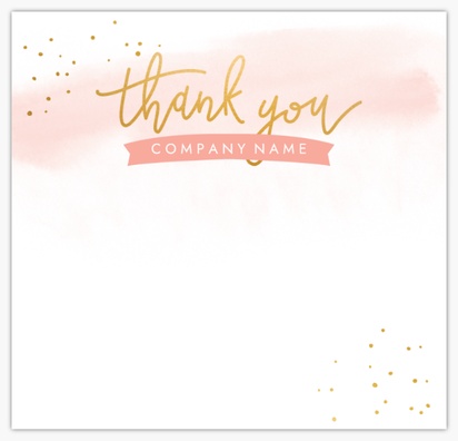 A thank you script white pink design for Art & Entertainment