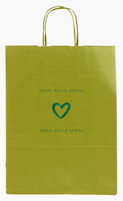 Anteprima design per Galleria di design: sacchetti di carta stampa monocolore per minimal, M (26 x 11 x 34.5 cm)