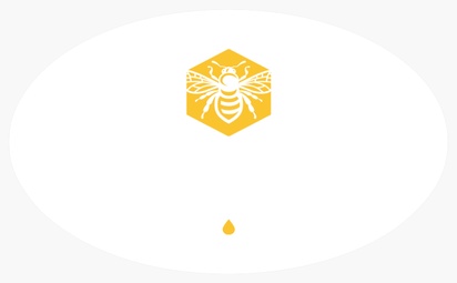 Un miel productor de miel diseño blanco naranja