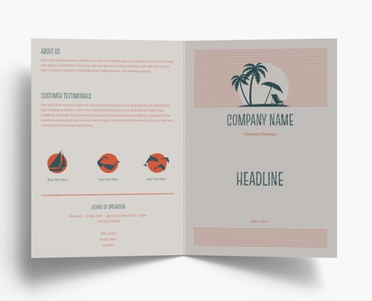 Design Preview for Templates for Retro & Vintage Brochures , Bi-fold A4