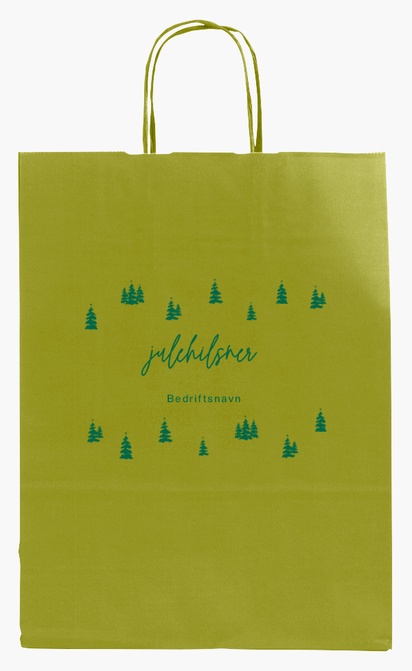 Forhåndsvisning av design for Julefargede papirposer med logo, M (26 x 11 x 34.5 cm)