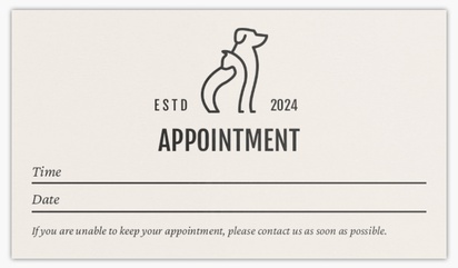 A pet shop pet care gray design for Appointment Cards