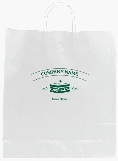 Design Preview for Design Gallery: Butcher Shops Single-Colour Paper Bags, L (36 x 12 x 41 cm)