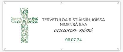 Mallin esikatselu Mallivalikoima: Uskonto & Hengellisyys Reikävinyylibanderollit, 76 x 183 cm
