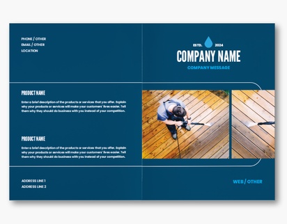 Design Preview for Design Gallery: Pool & Spa Care Custom Brochures, 11" x 17" Bi-fold