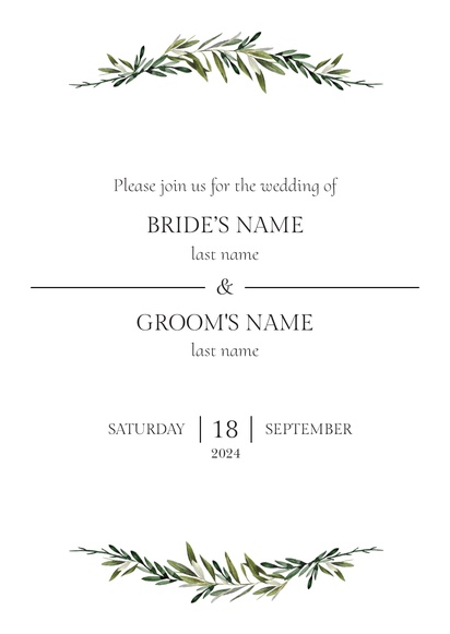 Design Preview for Design Gallery: Wedding Events Posters, A4 (297 x 210 mm) 