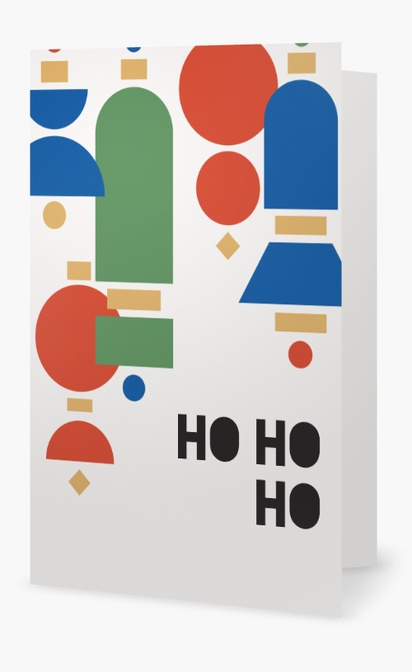 Voorvertoning ontwerp voor Ontwerpgalerij: Opvallend en kleurrijk Kerstkaart, 18.2 x 11.7 cm  Gevouwen