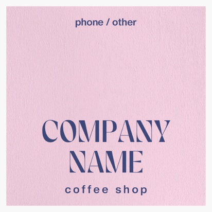 A colorful coffee shop pink gray design