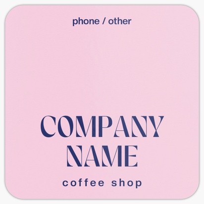 Design Preview for Coffee Shops Rounded Corner Business Cards Templates, Square (2.5" x 2.5")