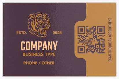 Design Preview for Design Gallery: Barbers Metallic Business Cards