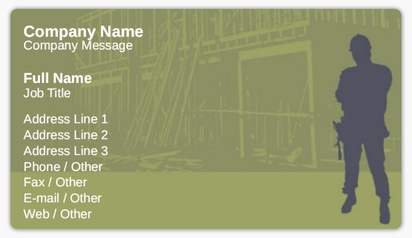 Design Preview for Design Gallery: Carpentry & Woodworking Business Card Stickers