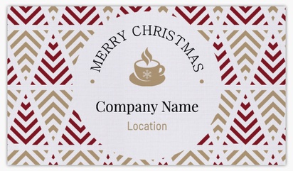 Design Preview for Holiday Linen Business Cards Templates, Standard (3.5" x 2")