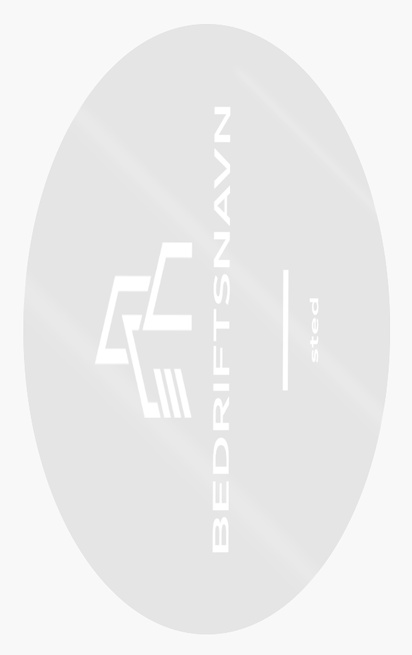 Forhåndsvisning av design for Designgalleri: Eiendomsmegling Klistremerker på ark, 12,7 x 7,6 cm Oval