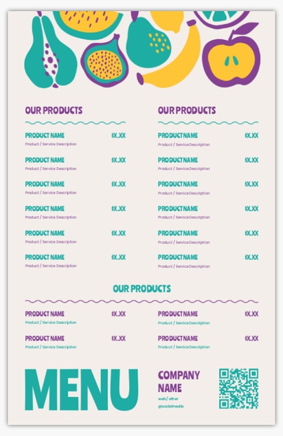 Design Preview for Organic Food Stores Posters Templates, 11" x 17"