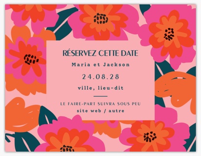 Aperçu du graphisme pour Galerie de modèles : aimants « save the date » pour fleurs