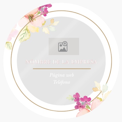 Vista previa del diseño de Galería de diseños de pegatinas en rollo para productos de belleza y perfumes, Circular 9,5 x 9,5 cm