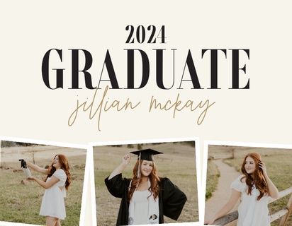 Design Preview for Templates for Graduation Announcements Invitations and Announcements , Flat 10.7 x 13.9 cm