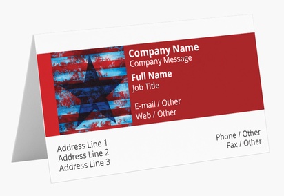 Design Preview for Design Gallery: Politics Folded Business Cards