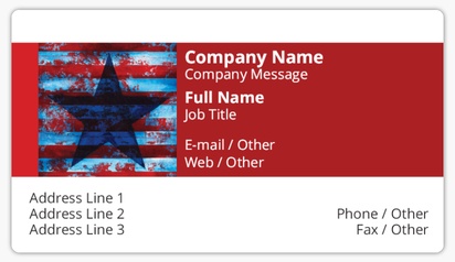 Design Preview for Templates for Campaigning & Fundraising Name Card Stickers 