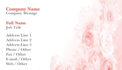 Design Preview for Design Gallery: Florists Business Card Stickers, Small