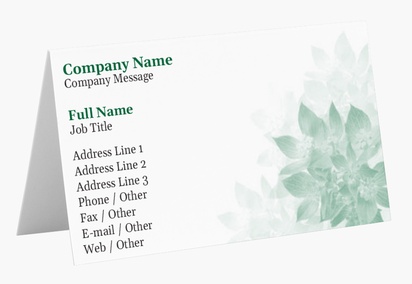 Design Preview for Design Gallery: Florists Folded Business Cards