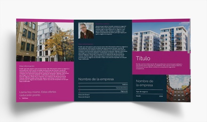 Vista previa del diseño de Galería de diseños de folletos plegados para agentes inmobiliarios, Tríptico A5 (148 x 210 mm)