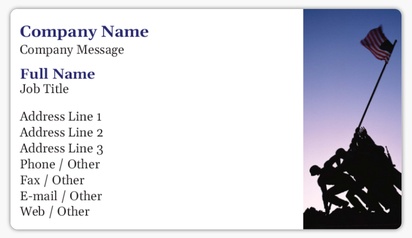 Design Preview for Templates for Military Name Card Stickers 