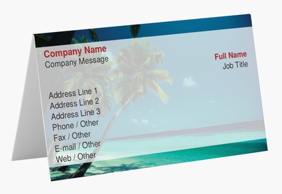 Design Preview for Design Gallery: Accommodations Folded Business Cards