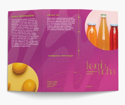 Design Preview for Design Gallery: Bold & Colourful Menus, Tri-fold