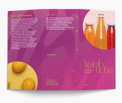Förhandsgranskning av design för Designgalleri: Mat & dryck Menyer, C-falsning