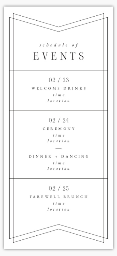 A itinerary card elegant white gray design for Type