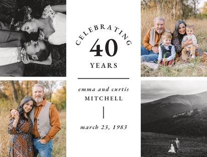 A 4 photos anniversary cream gray design for Modern & Simple with 4 uploads