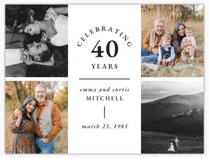 A 4 photos anniversary cream gray design for Modern & Simple with 4 uploads