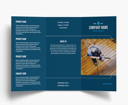 Design Preview for Design Gallery: Pool & Spa Care Folded Leaflets, Tri-fold DL (99 x 210 mm)