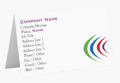Design Preview for Design Gallery: Internet Communications Folded Business Cards