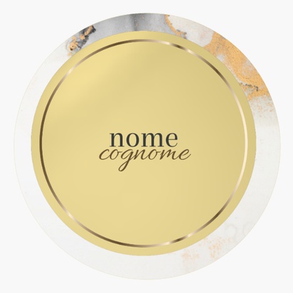 Anteprima design per Galleria di design: etichette in bobina, Circle 4 x 4 cm Carta dorata