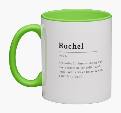 Design Preview for Templates for Birthday Personalised Mugs , Wrap-around