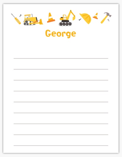 Design Preview for Elementary Schools Notepads Templates, 8.5" x 11"