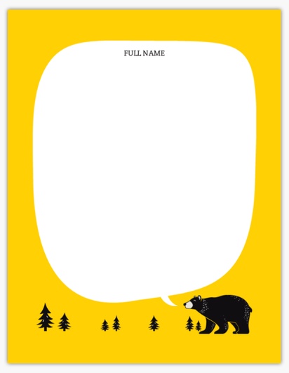 A forest personal white yellow design for Animals