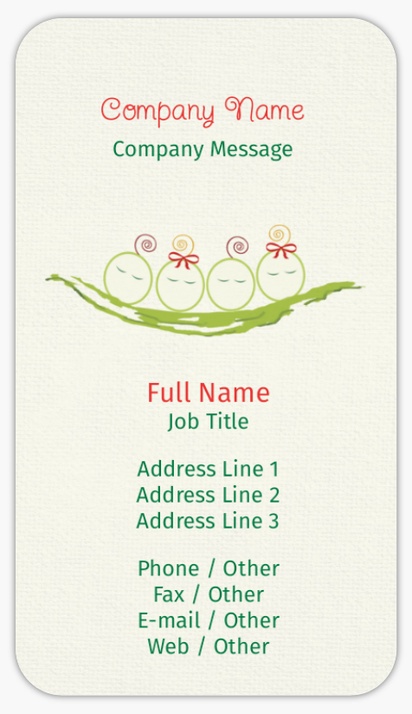 Design Preview for Education & Child Care Business Card Stickers Templates