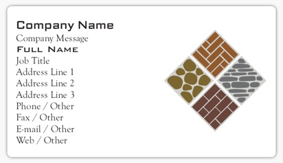 Design Preview for Design Gallery: Flooring & Tiling Business Card Stickers